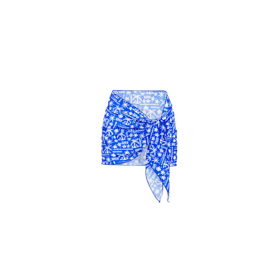 Kulani Kinis Mini Mesh Sarong - Caribbean Blues