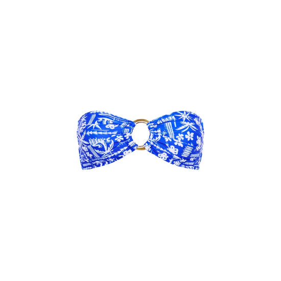 Strapless Bandeau Top - Caribbean Blues