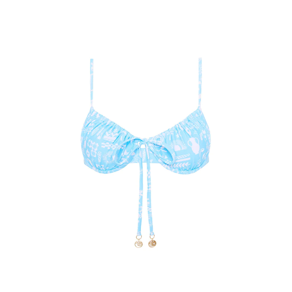 Ruched Underwire Bra Top - Cloud Kisses