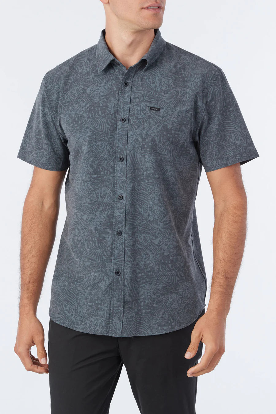 Traveler UPF Traverse Standard Short Sleeve Button-Down Shirt - Black