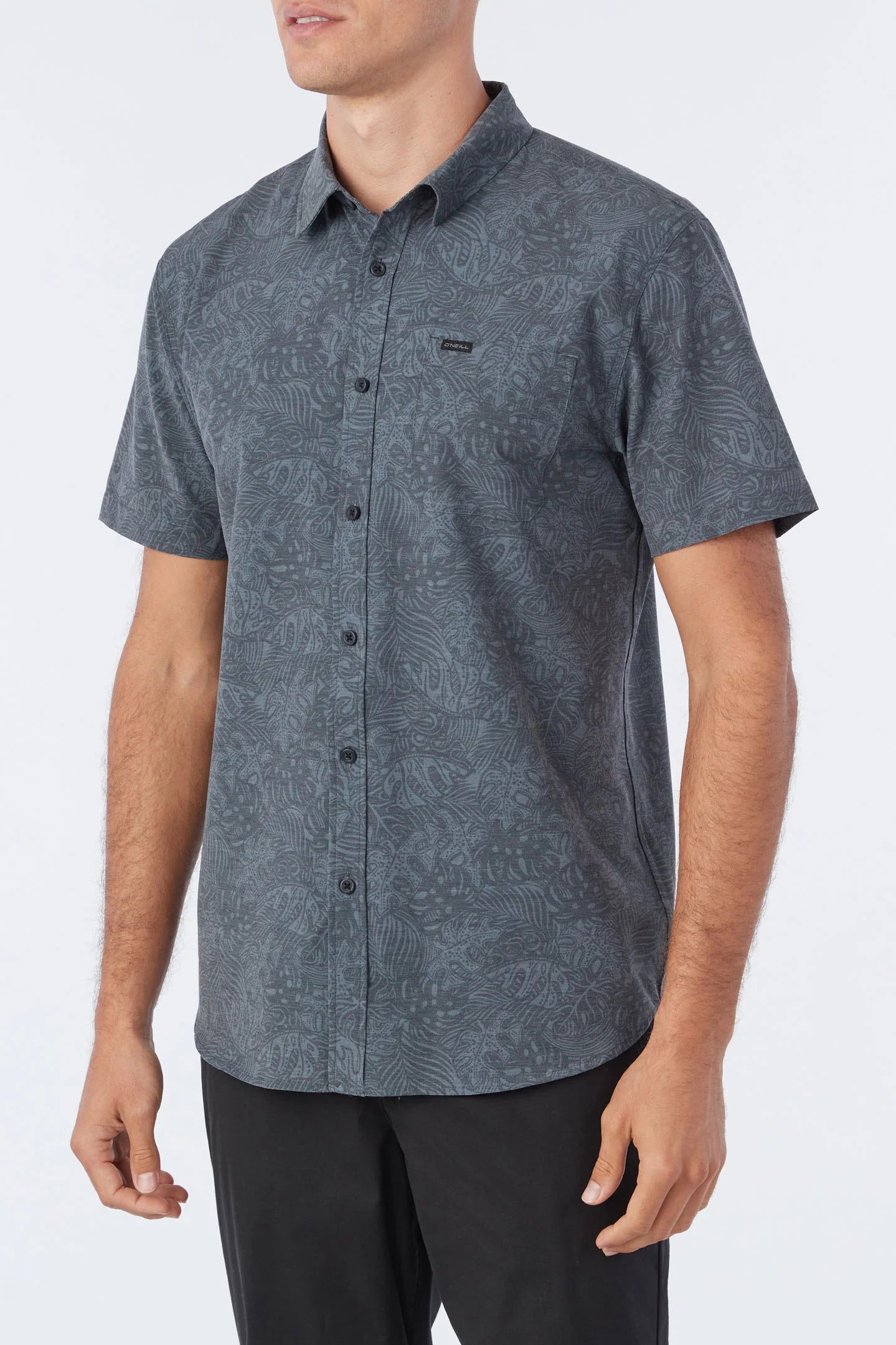 Traveler UPF Traverse Standard Short Sleeve Button-Down Shirt - Black