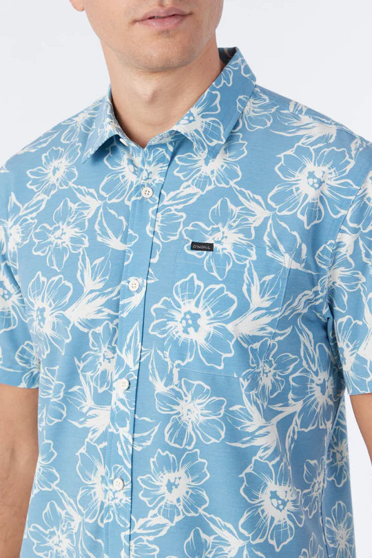 Traveler UPF Traverse Standard Short Sleeve Button-Down Shirt - Blue Shadow