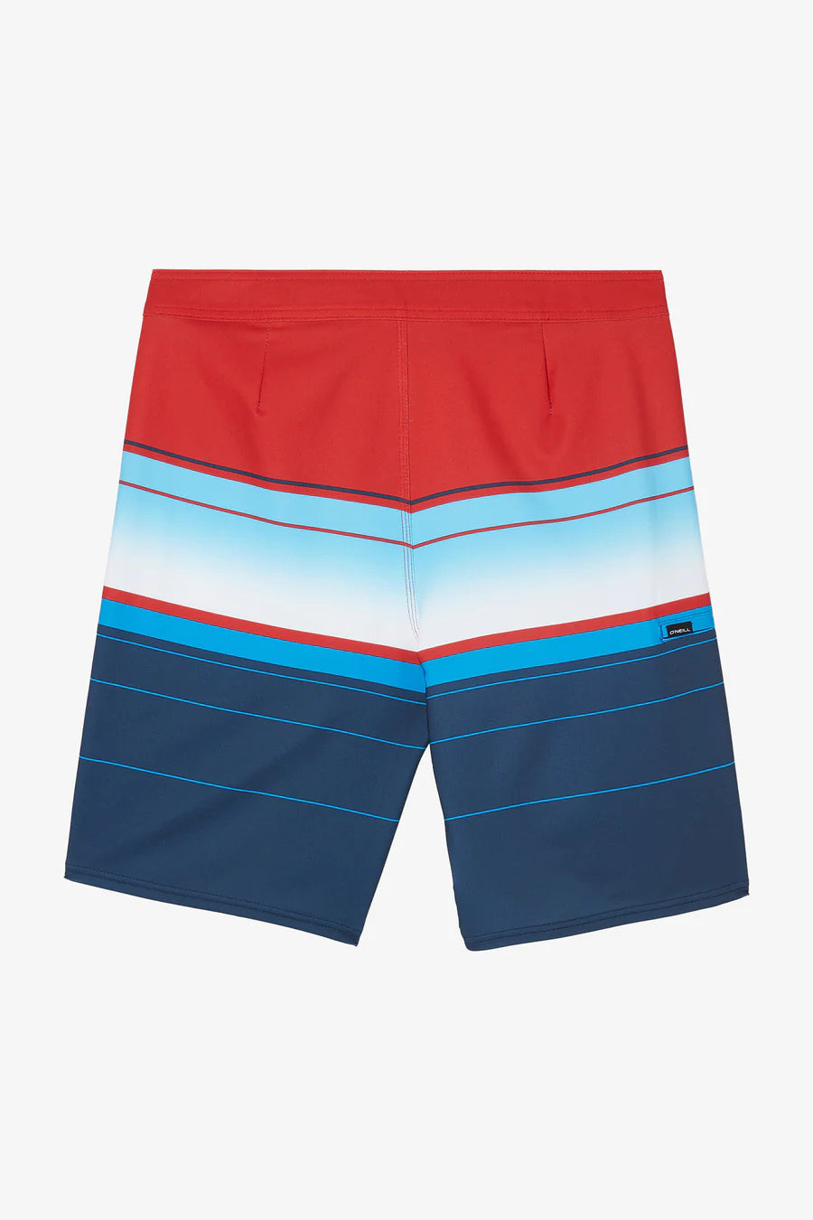 Hyperfreak Heat Stripe 21" Board Shorts - Red/White/Blue