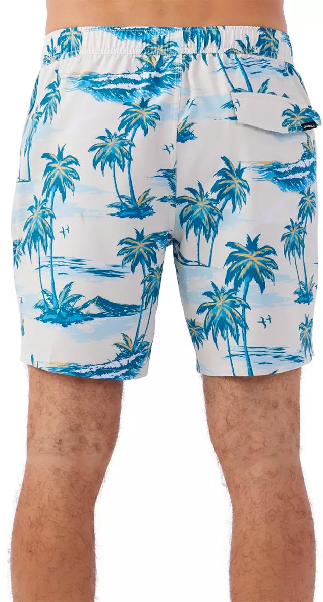 Bungalow Volley 17" Swim Shorts - Cream