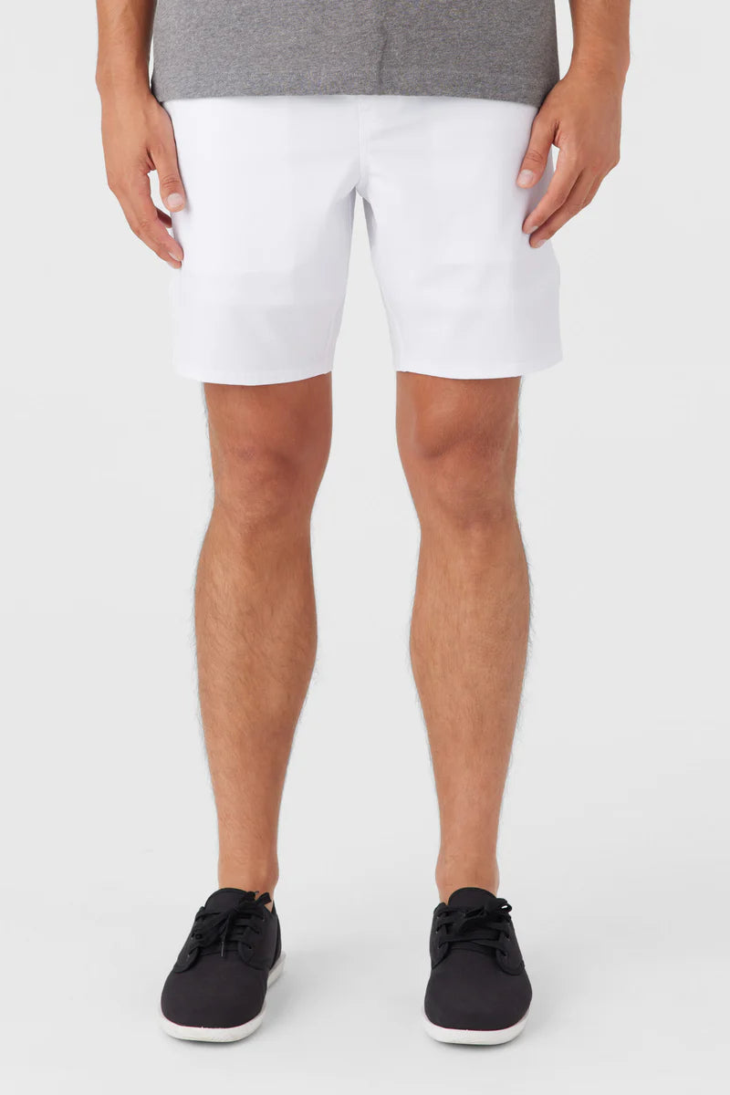Reserve 18" Elastic Waist Hybrid Shorts - White