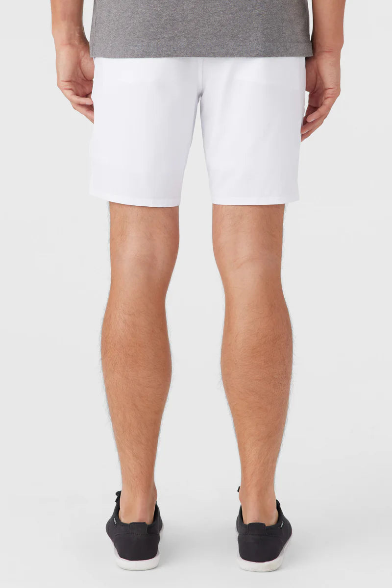 Reserve 18" Elastic Waist Hybrid Shorts - White