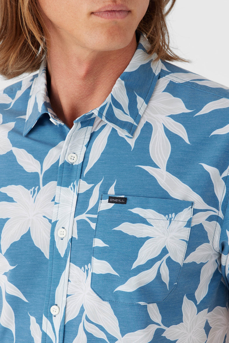 Traveler UPF Traverse Standard Short Sleeve Button-Down Shirt - Copen Blue