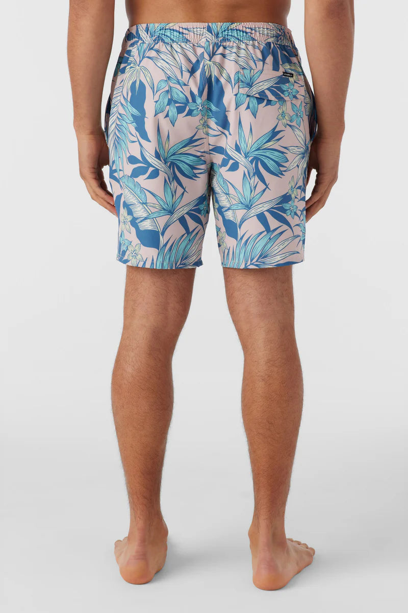 Hermosa 17" Elastic Waist Swim Shorts - Light Rose 2