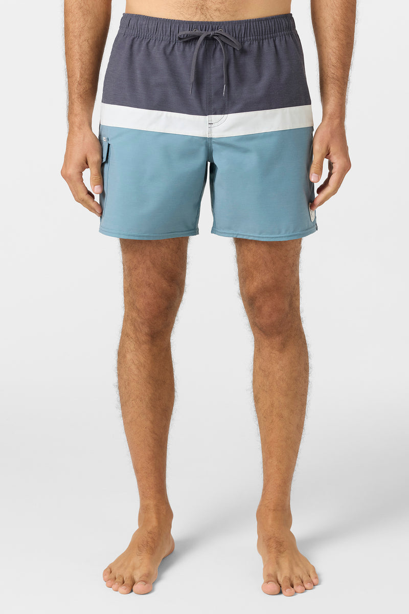 OG Horizon Volley 16" Elastic Waist Swim Shorts - Stormy Seas