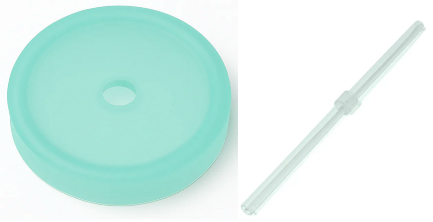 16/22/32oz Straw-Lid and Stopper-Straw - Sea Glass (Frosted Green)