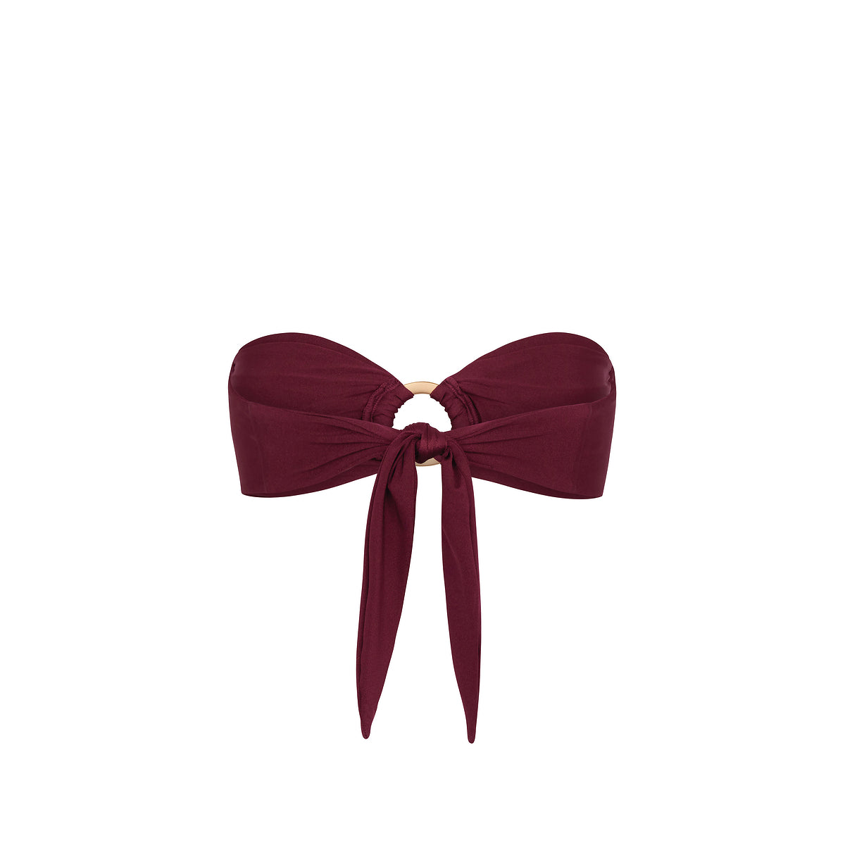 Strapless Bandeau Top - Sangria Shimmer