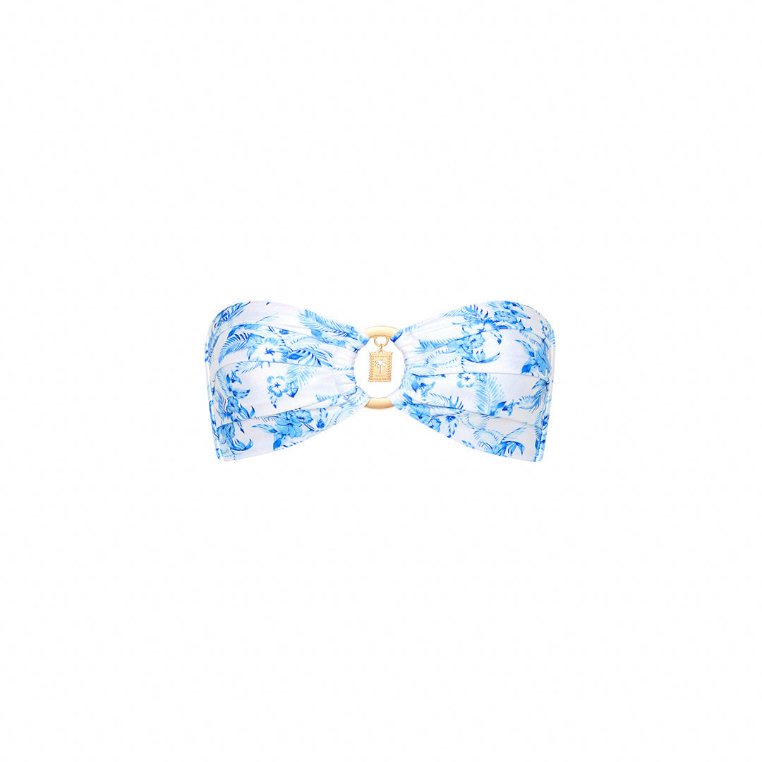 Strapless Bandeau Top - Vintage Paradise Shimmer