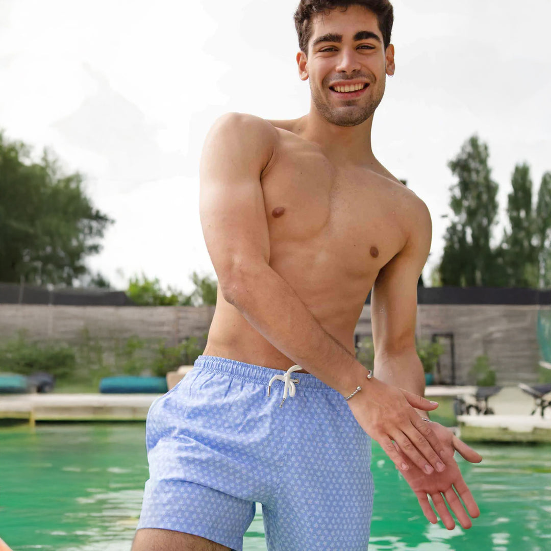 Classic Swim Shorts with Compression Liner - Tribal Turtles