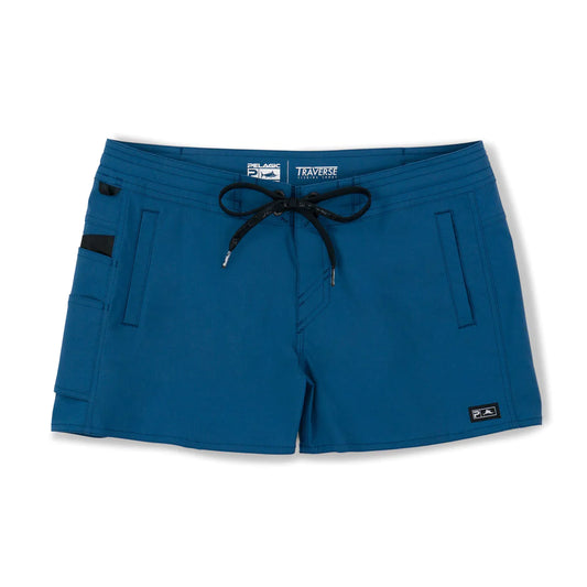 Traverse Board Shorts - Solid - Smokey Blue