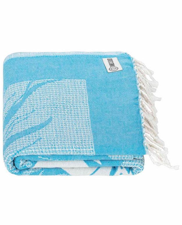 Large Turkish Towel - Jellyfish (Natural)