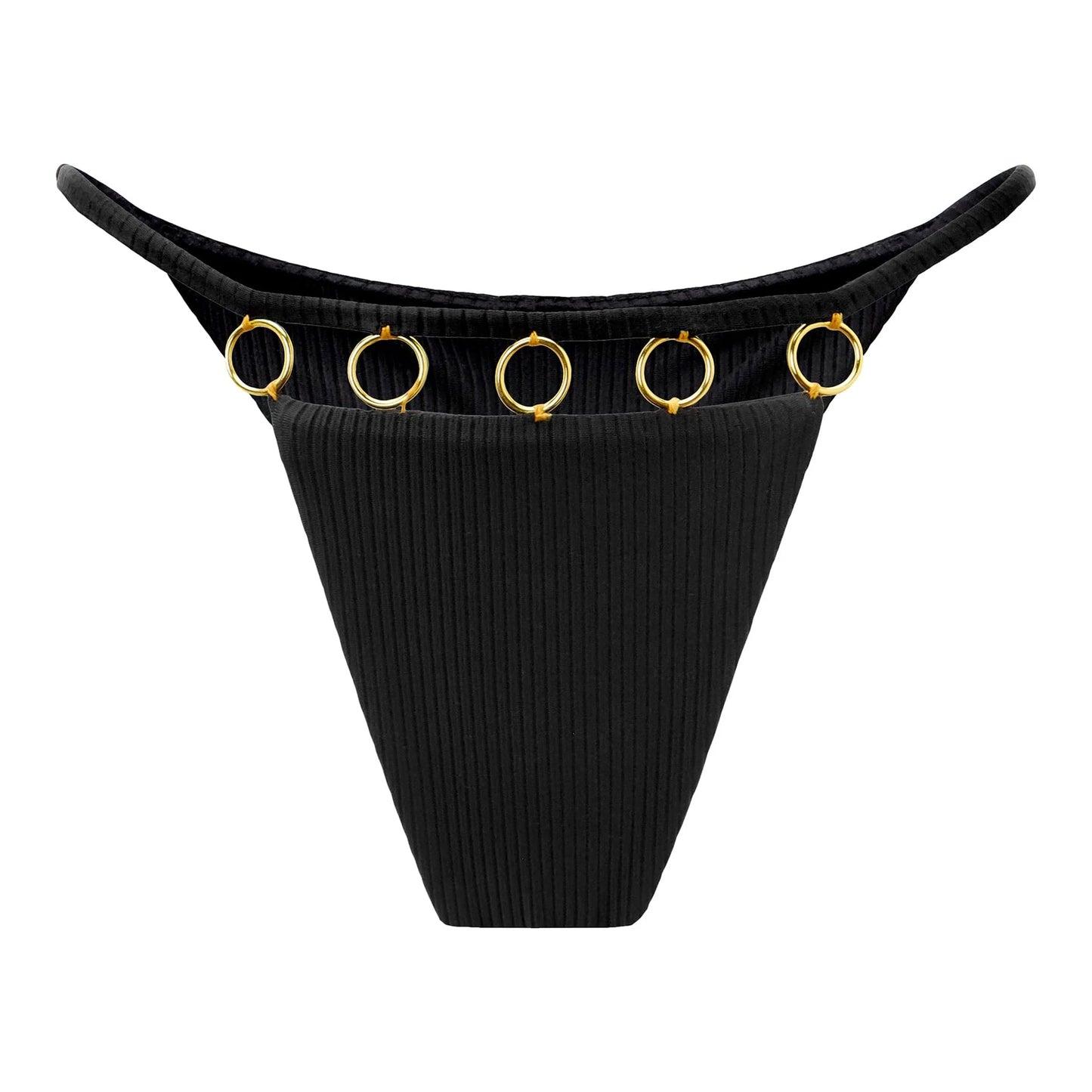 Cinco Bottom - Onyx/Gold Rings