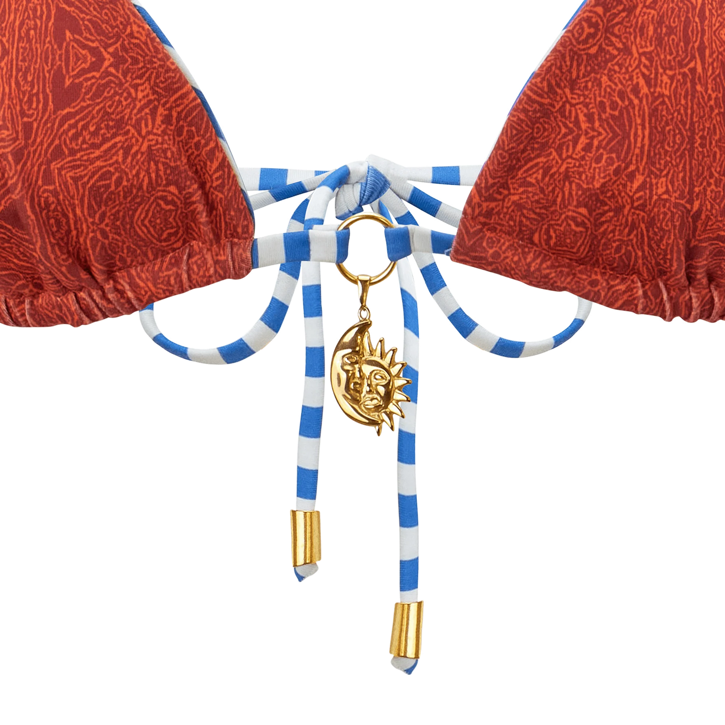 Reversible Triangle Top - Terra Cotta/Rayas