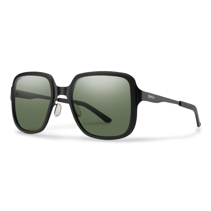 Aveline Sunglasses - Matte Black/ChromaPop Polarized Grey-Green