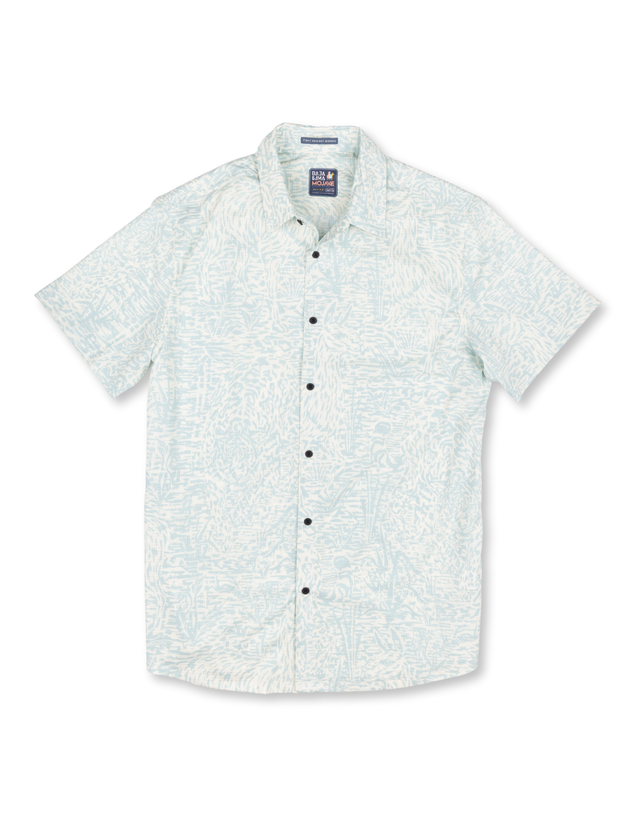Mojave Short Sleeve Button-Down Shirt - Hidden Llama (Green)
