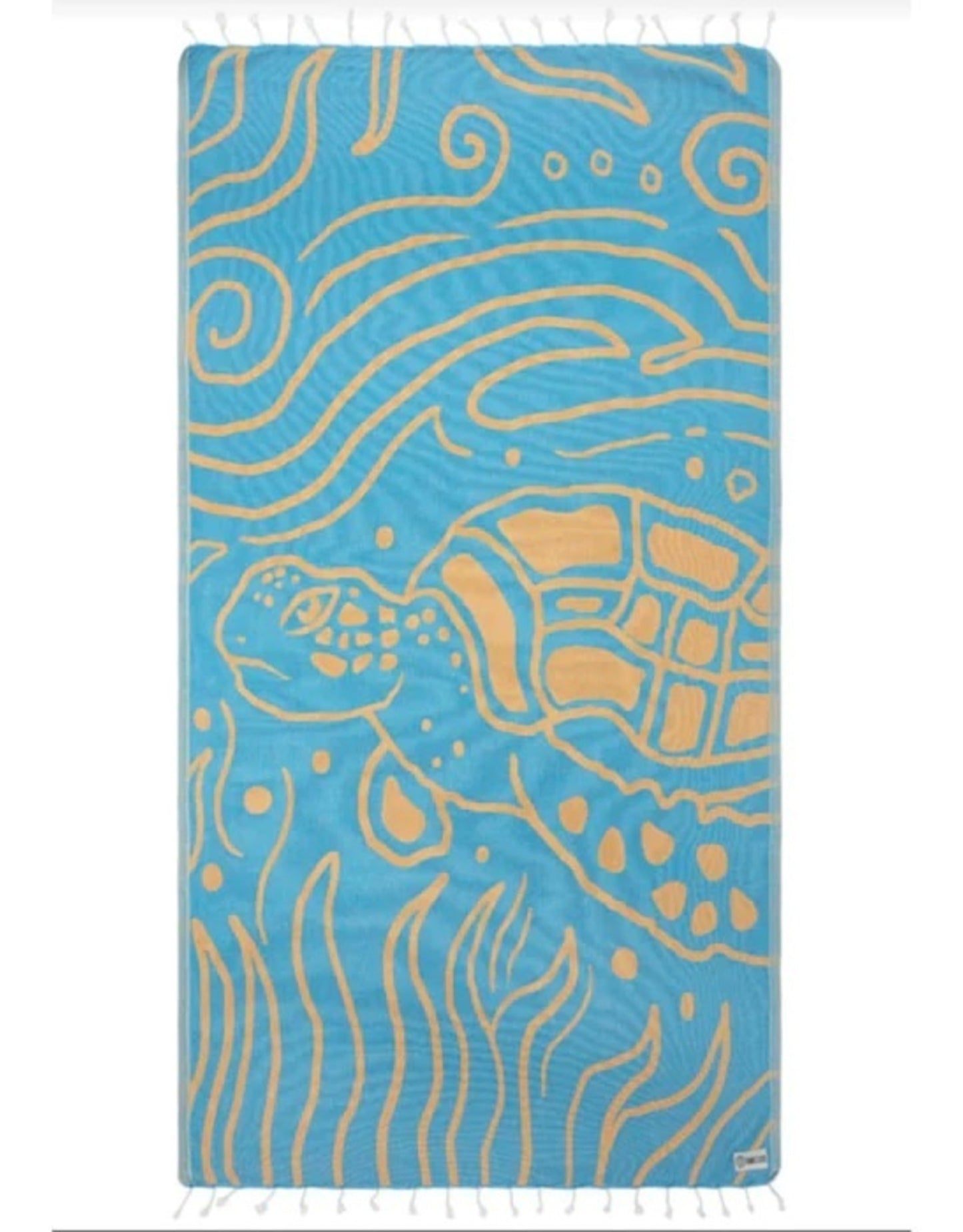 Turkish Towel - Sandy The Turtle (Blue)