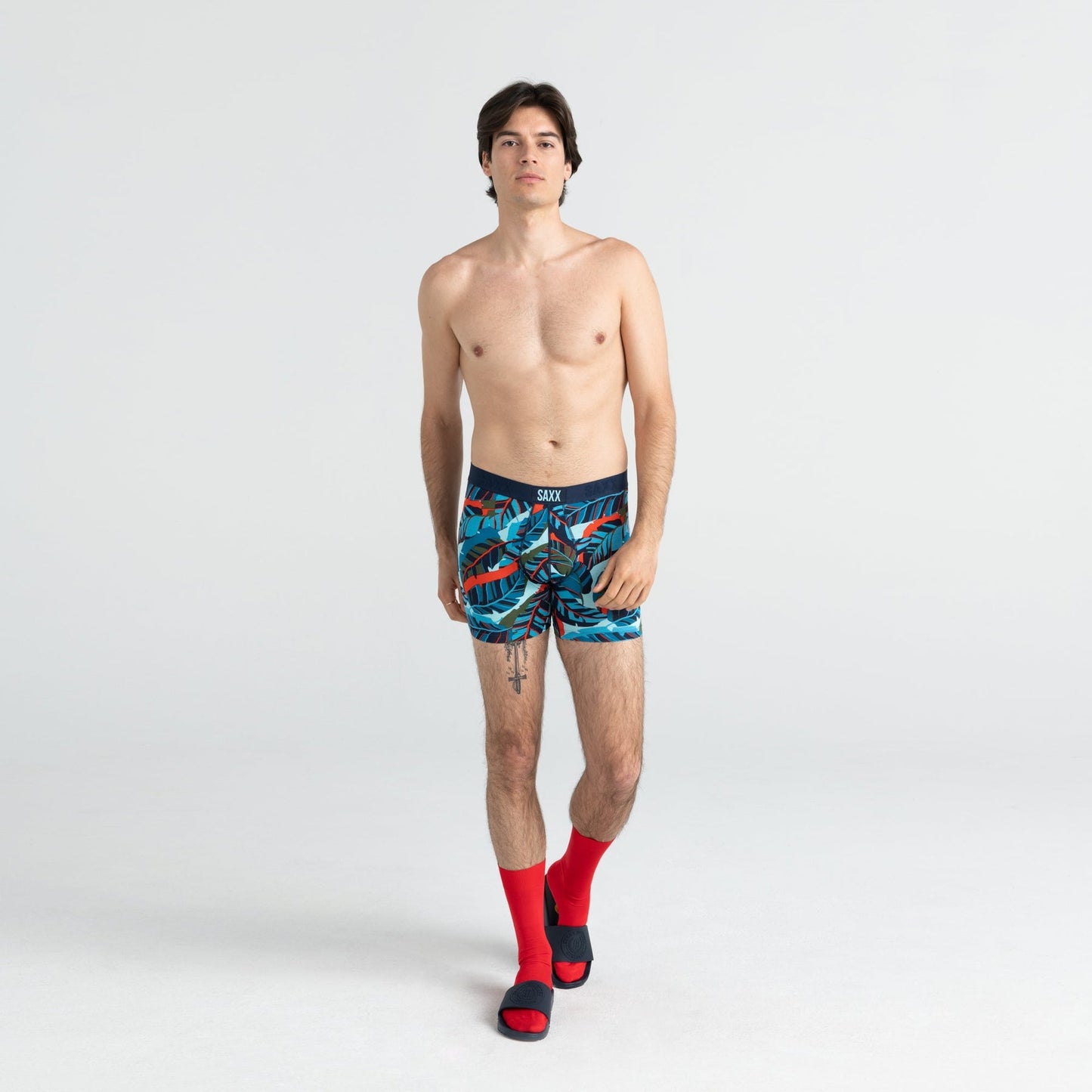 Vibe 5" Boxer Brief - Blue Pop (Jungle)