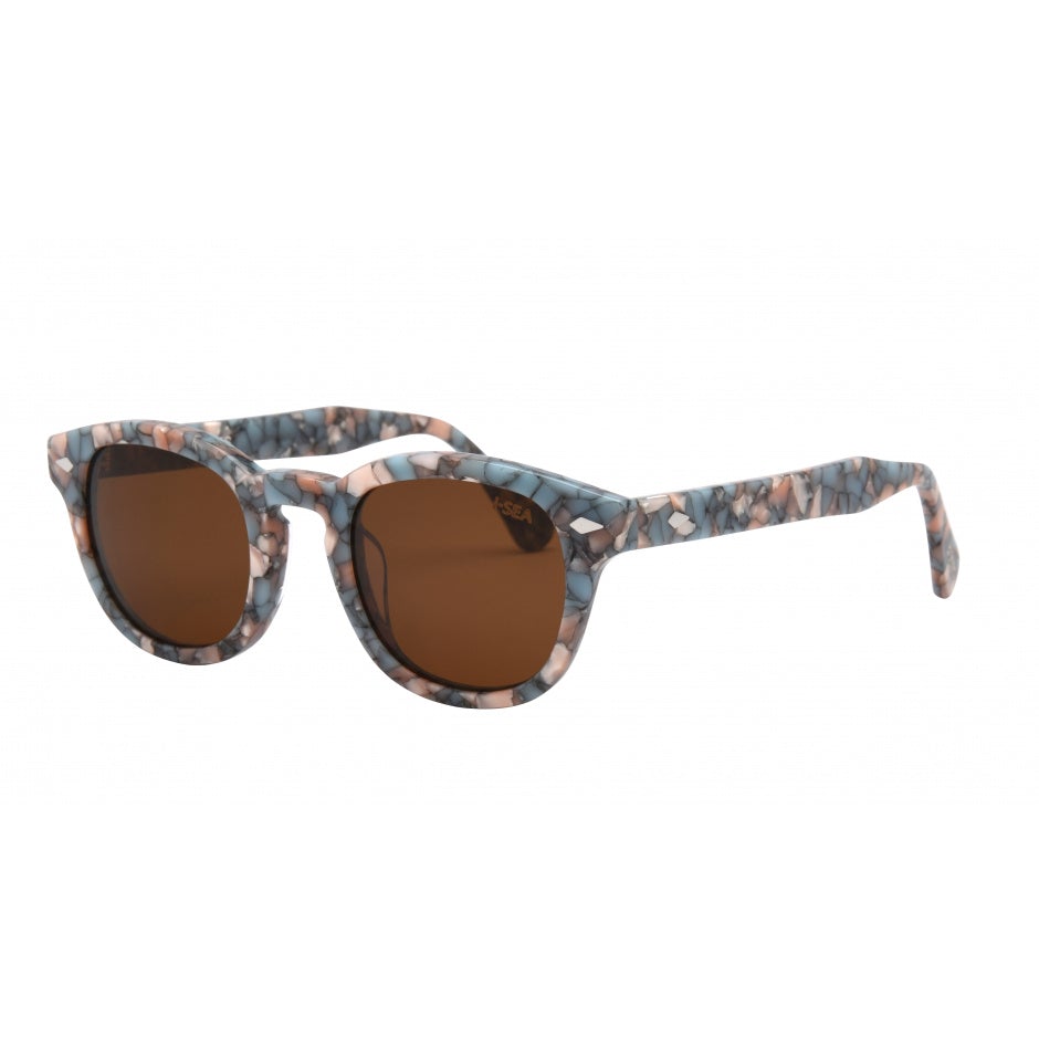 Tides Sunglasses - Blue Shell/Brown