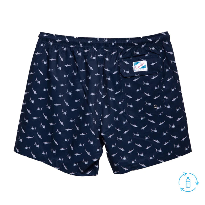 Classic Swim Shorts with Compression Liner - Sharks