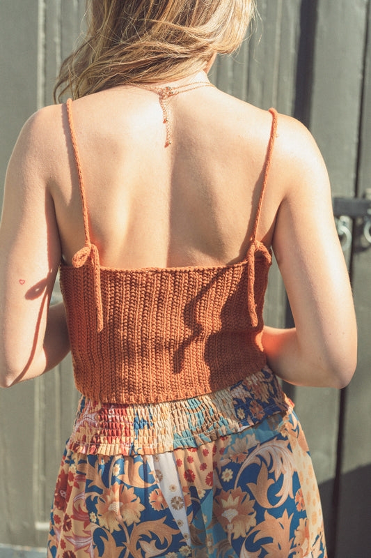 Sunshower Triangle Crochet Cami Top - Sienna