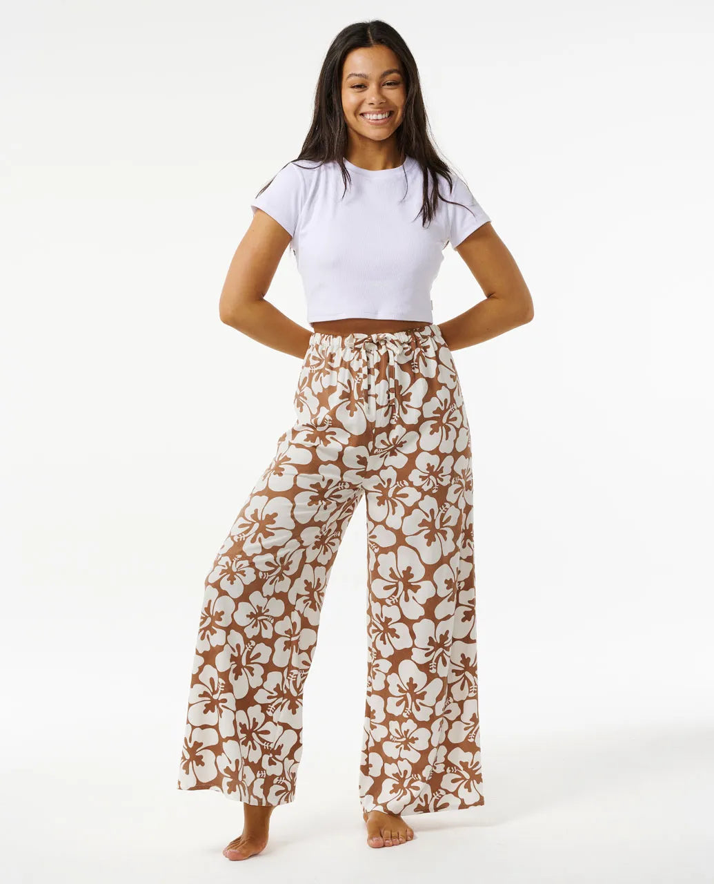 Hibiscus Heat Pants - Brown