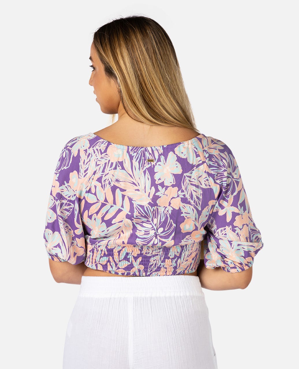 Palm Party Top - Purple