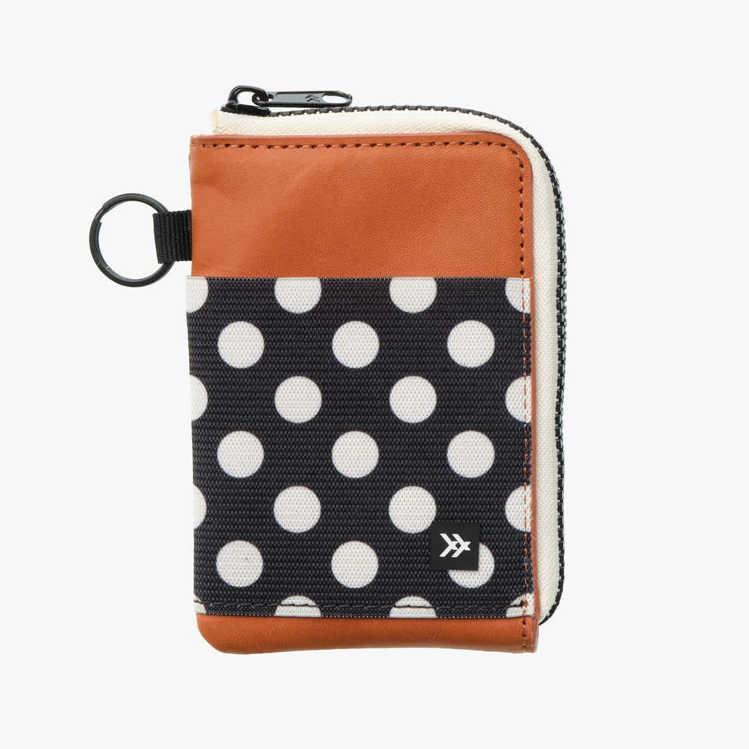 Leather Zip Wallet - Polka Dot