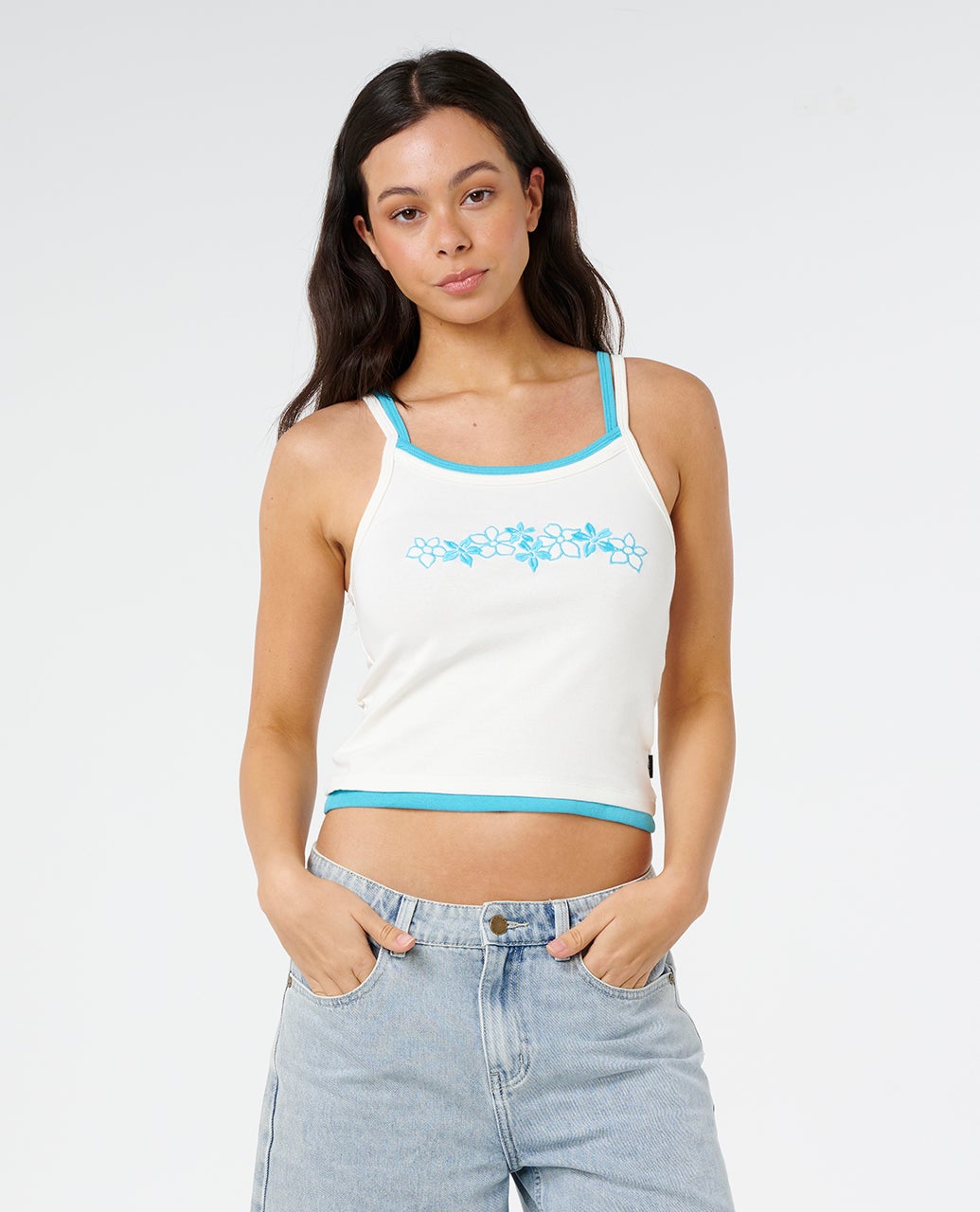 Half Moon Bay Layered Tank - Bone