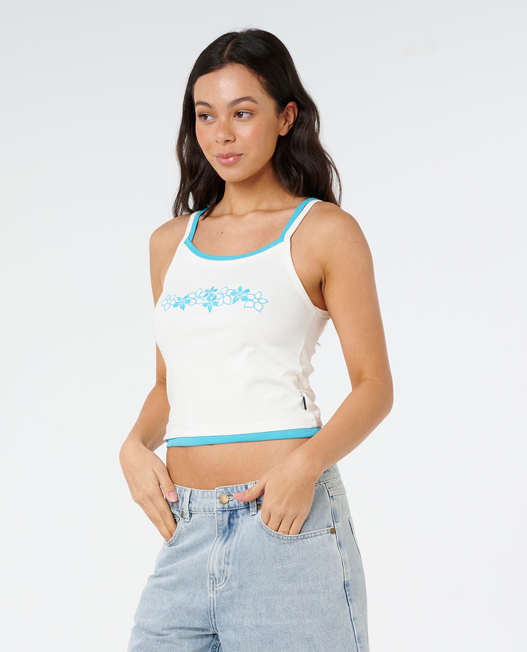Half Moon Bay Layered Tank - Bone