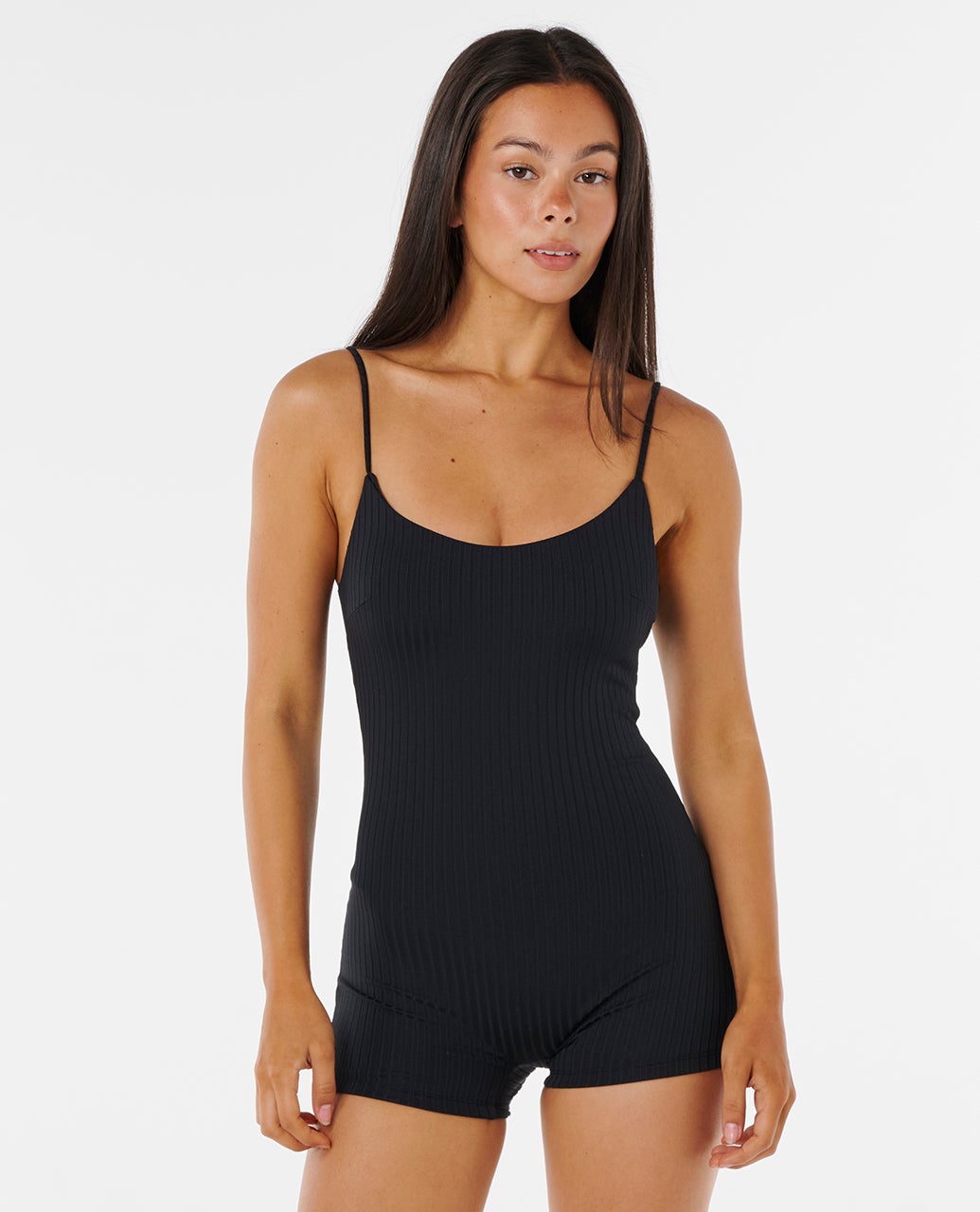 Premium Surf Short Jane One Piece Swimsuit - Black