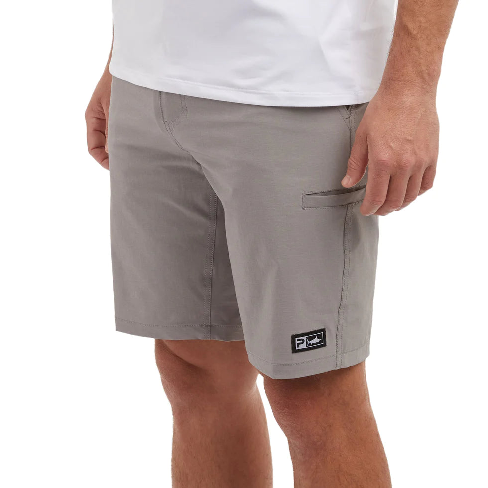 Pelagic Mako Hybrid Solid Shorts Grey / 34