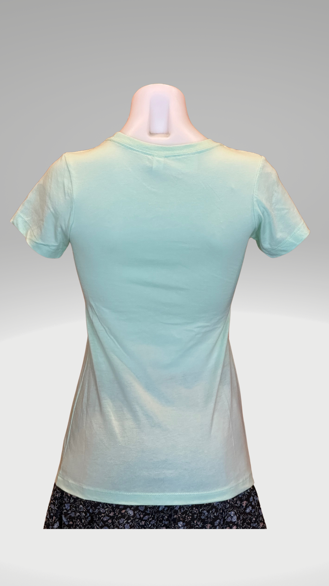 Women's Short Sleeve T-Shirt - Mint - Kaia Logo (Front) - Blue Text