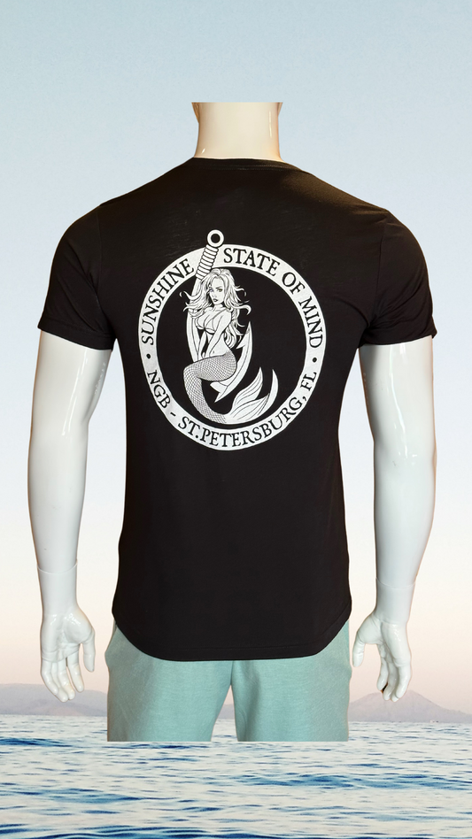 NGB T-Shirt SS - Black - Black/White Kaia on FL Seal