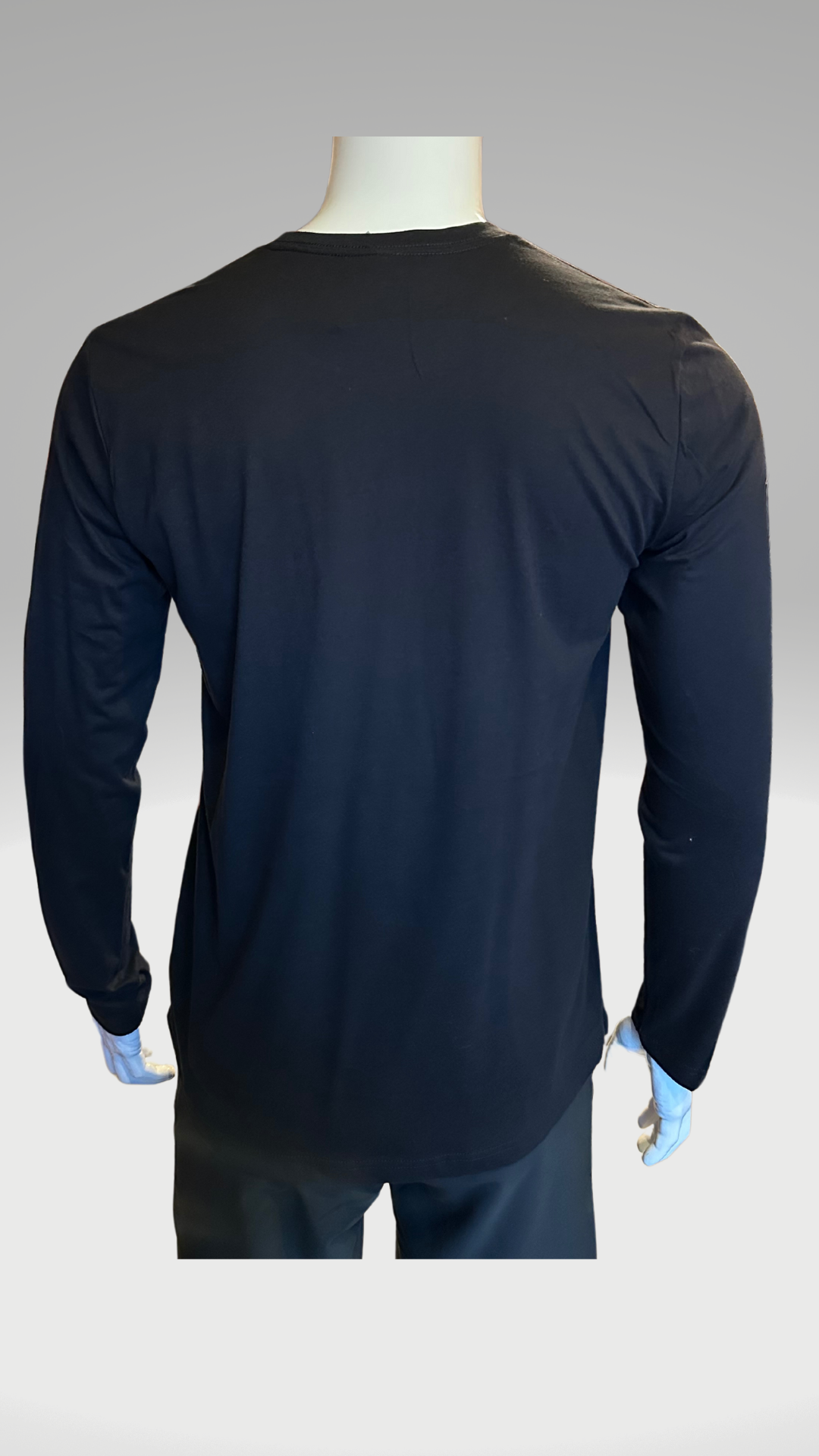 Long Sleeve T-Shirt - Black - Black/White Kaia on FL Seal (Front)
