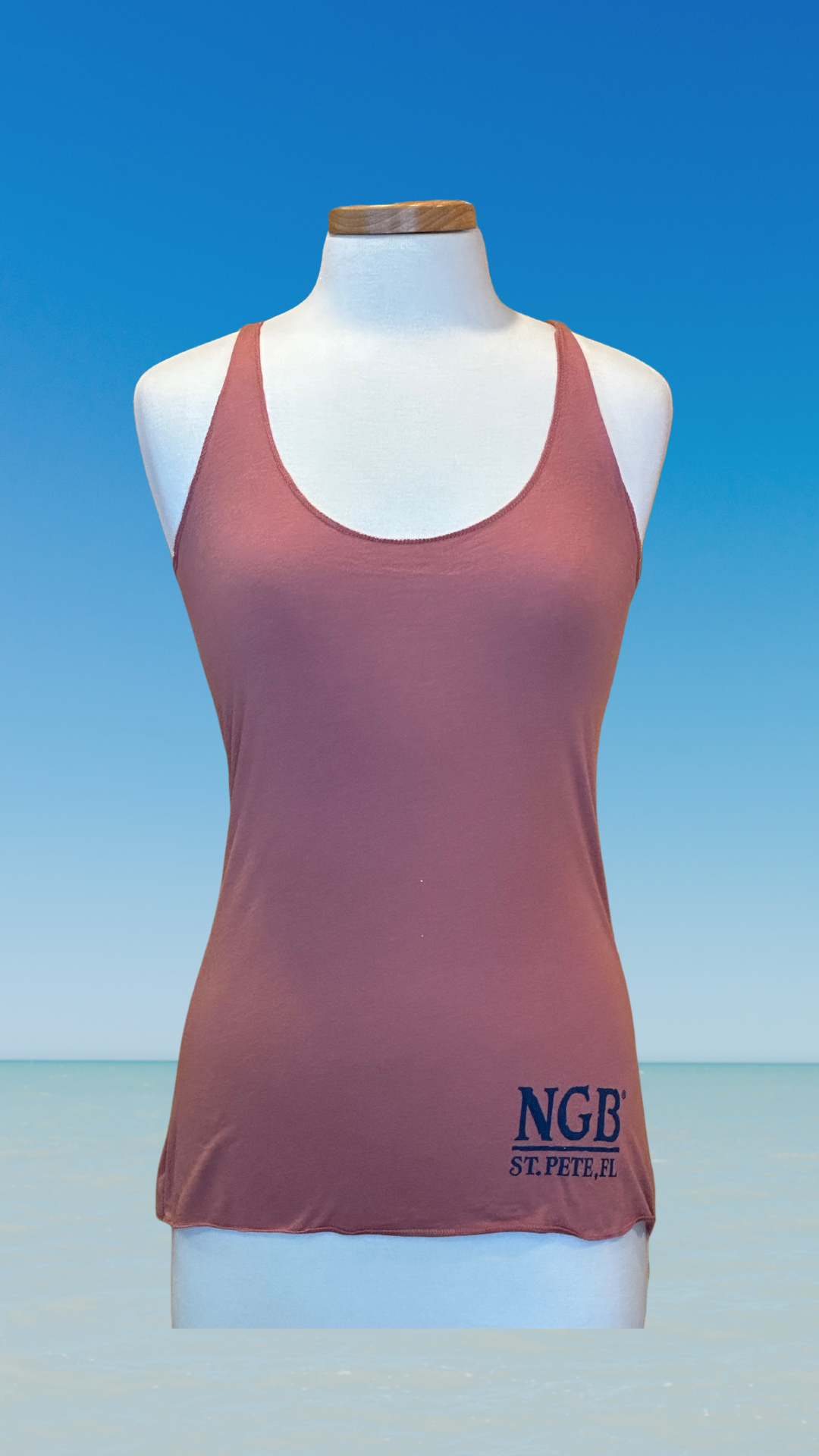 Women's Tank Top - Mauve - Blue St. Pete Pelican