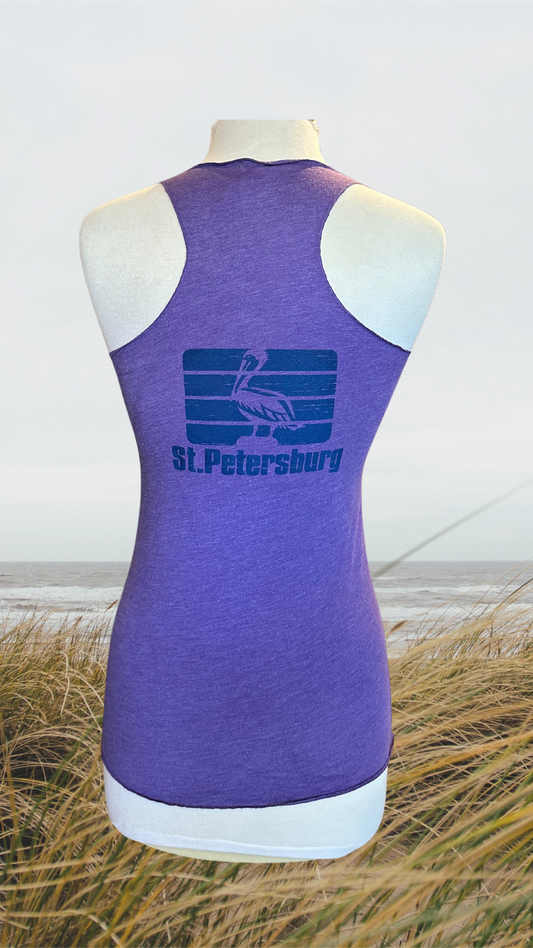 Women's Tank Top - Purple - Blue St. Pete Pelican