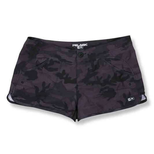 Pelagic Hybrid Shorts - Moana Fish Camo - Black