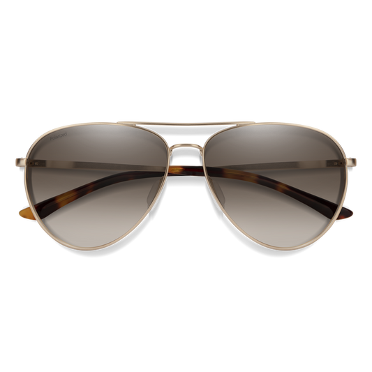 Smith Sunglasses - Layback - Matte Gold/Polarized Brown Gradient
