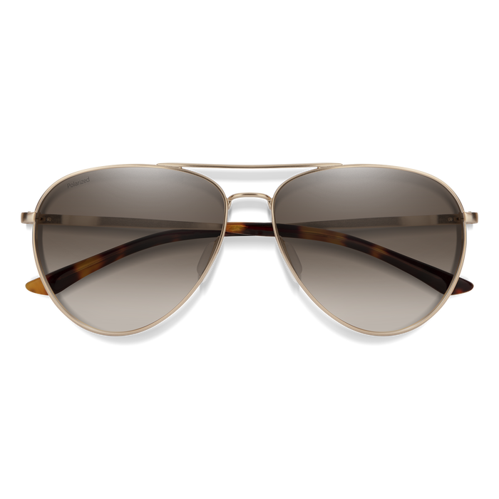 Layback Sunglasses - Matte Gold/Polarized Brown Gradient