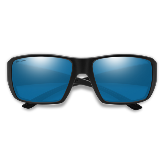 Smith Sunglasses - Guide's Choice XL - Matte Black/ChromaPop Polarized Glass Blue Mirror