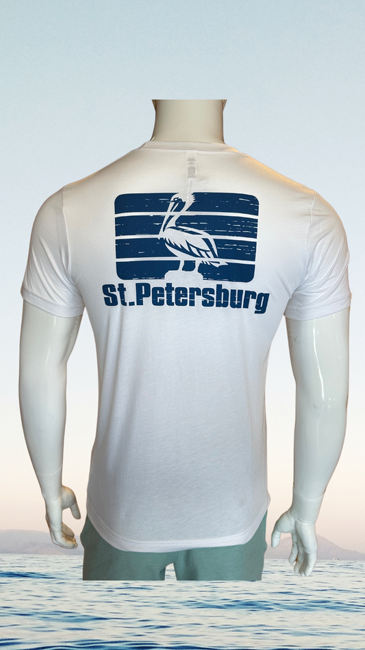 NGB T-Shirt SS - White - Blue St. Pete Pelican