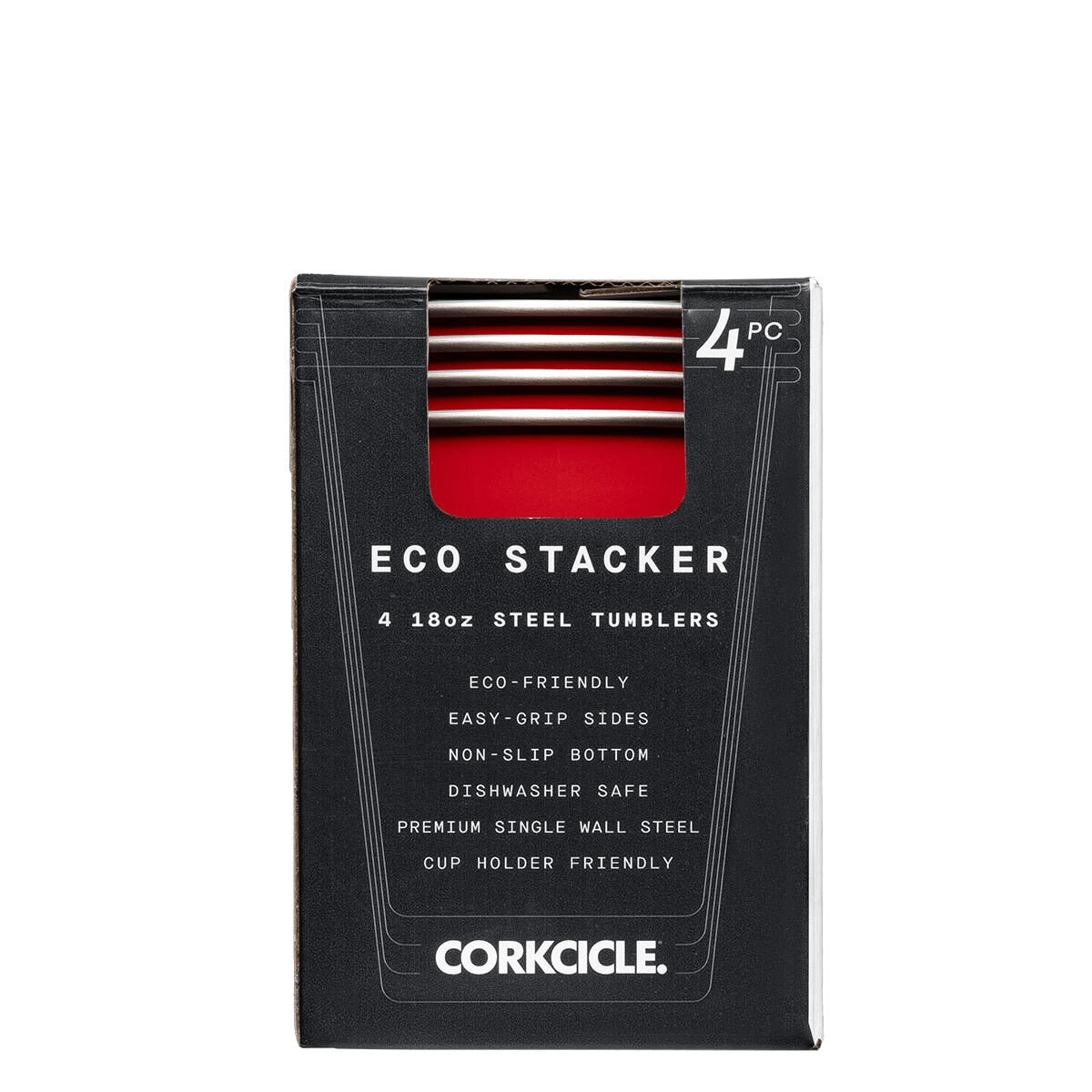 18 oz Eco Stacker (4pk) - Gloss Red