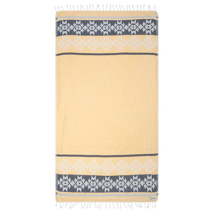 Turkish Towel - Ornate Stripe (Straw)