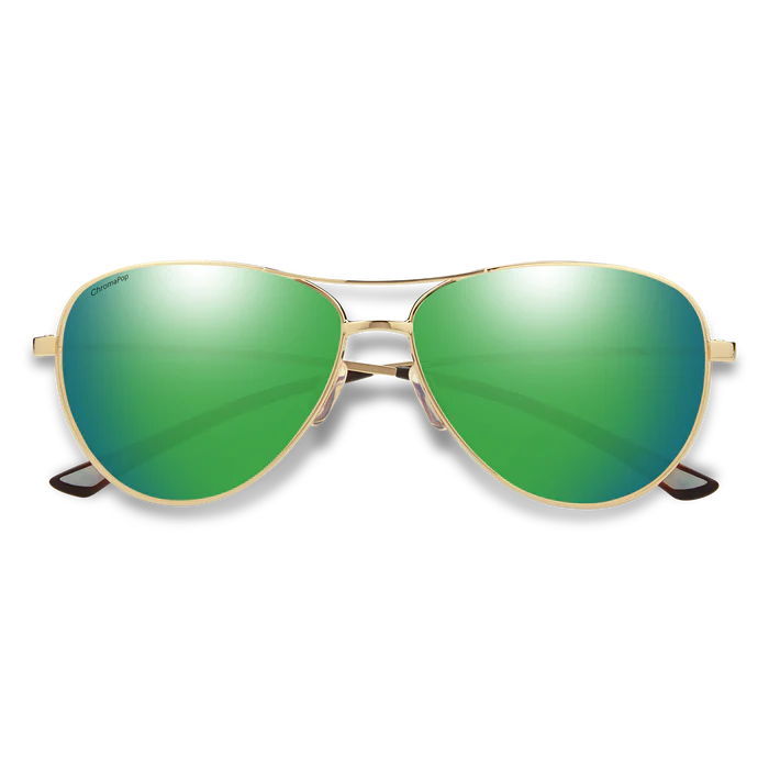 Langley Sunglasses - Gold/ChromaPop Polarized Green Mirror