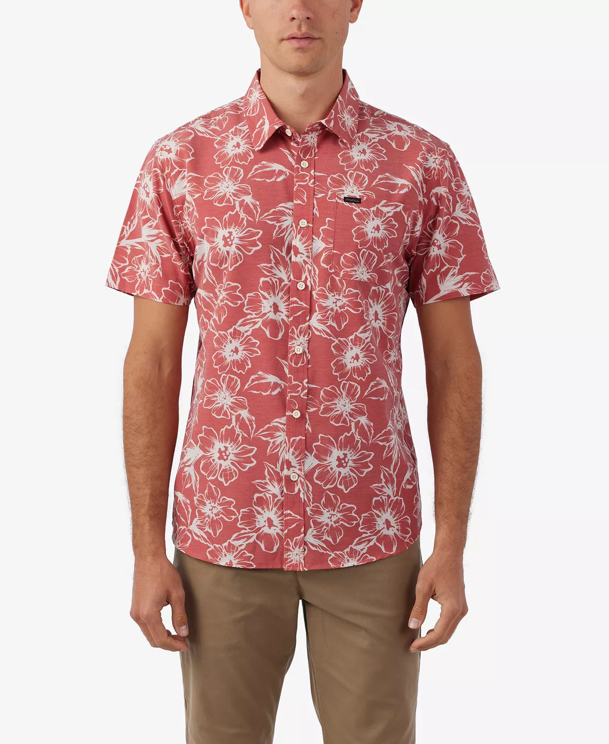 Traveler UPF Traverse Standard Short Sleeve Button-Down Shirt - Picante