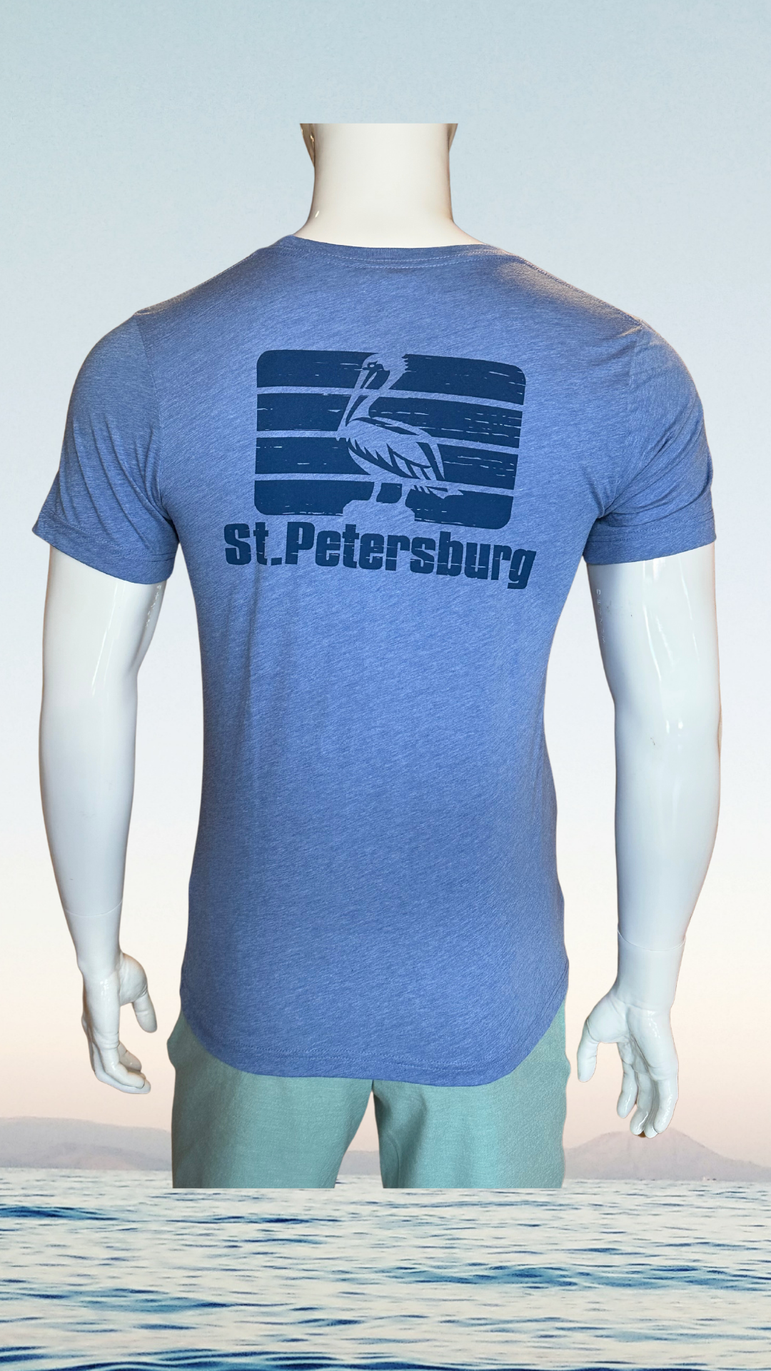 Short Sleeve T-Shirt - Blue - Blue St. Pete Pelican